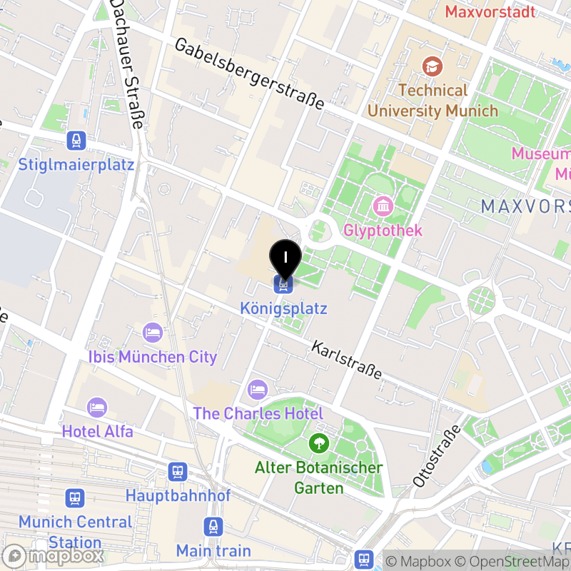 Kartenausschnitt:Städt. Berufsschule für das Bau- und Kunsthandwerk München  