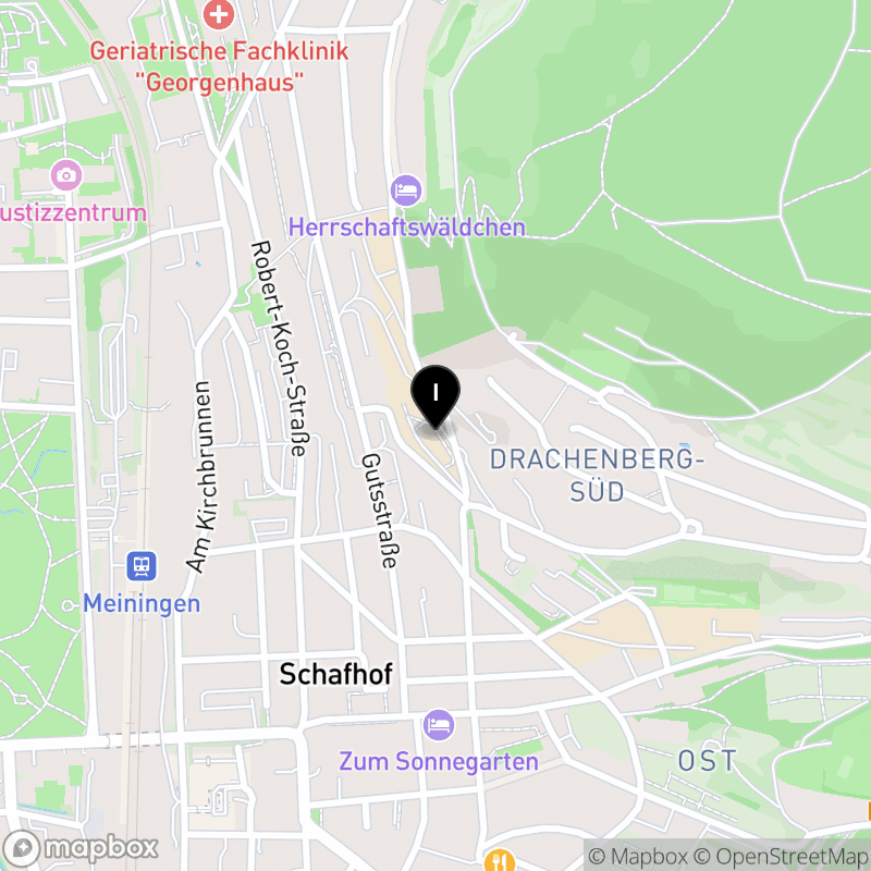 Kartenausschnitt:Staatliches Berufsbildungszentrum Meiningen