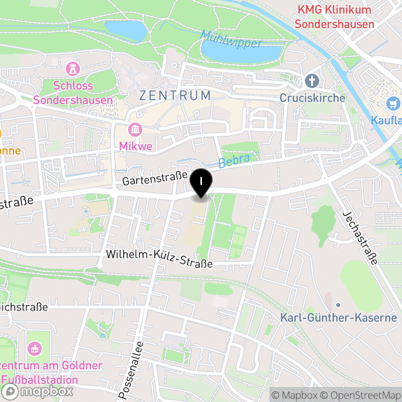 Kartenausschnitt:Staatliches Berufsschulzentrum Kyffhäuserkreis