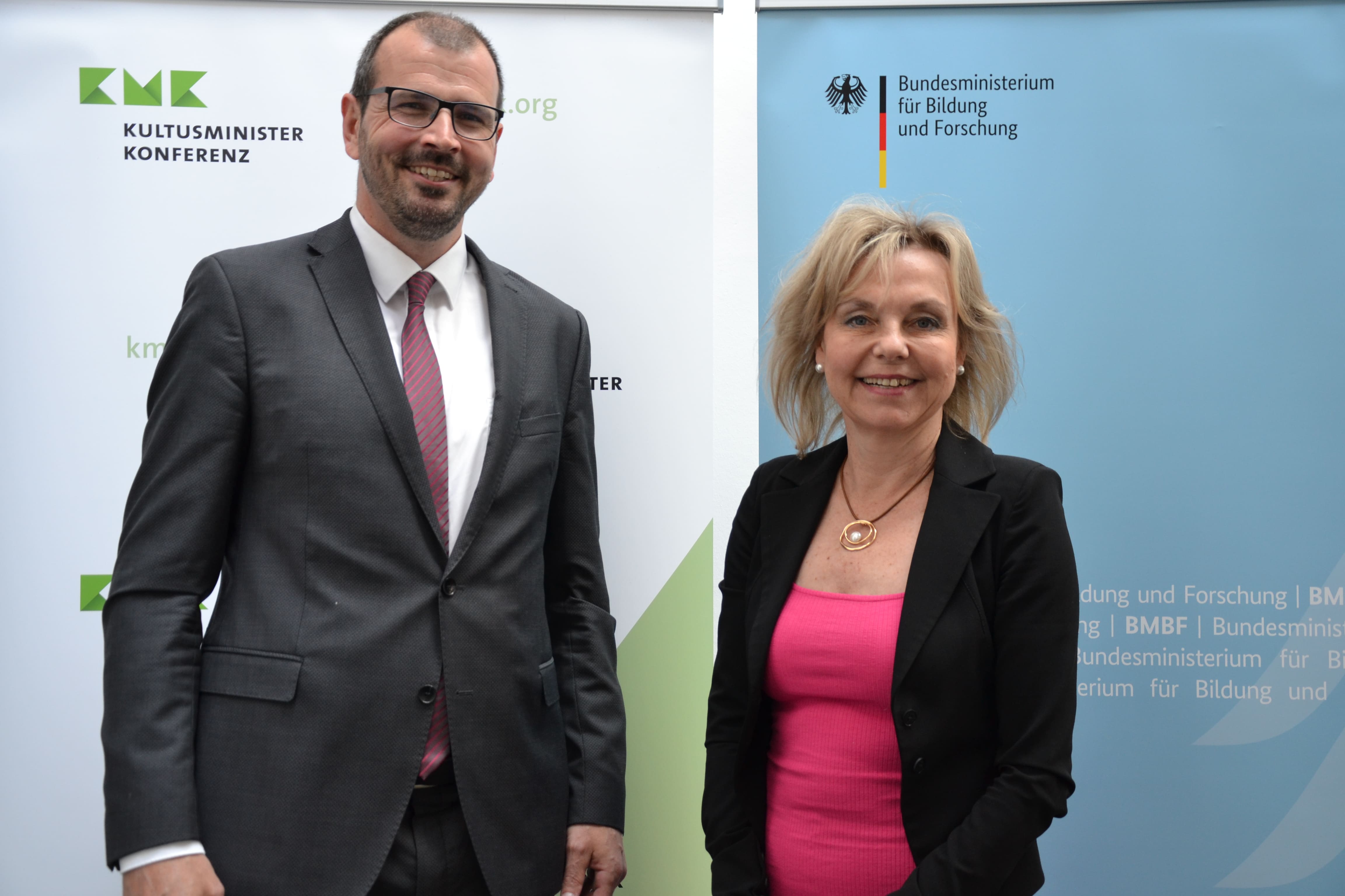 Staatssekretärin Prof. Dr. Sabine Döring (BMBF) und Minister Steffen Freiberg (Brandenburg)