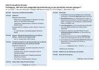 Programm der Fachtagung zur Sprachförderung an beruflichen Schulen