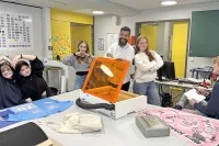 Daniel Langner und seine Klasse